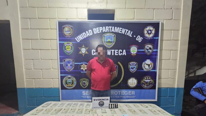 Colombiano detenido en Honduras por posible lavado de activos