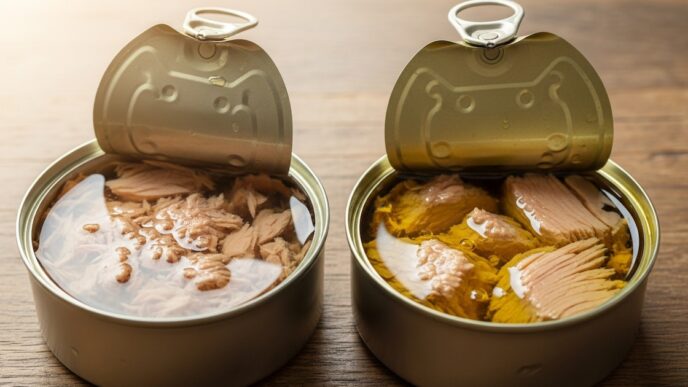 Diferencias entre el atún en agua y en aceite para recetas saludables