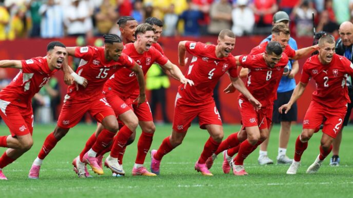 Suiza elimina a Colombia y se medirá ante Argentina en cuartos