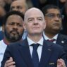 Gianni Infantino en la posesión de Abelardo de la Espriella en Colombia