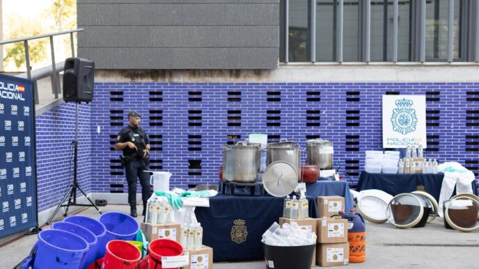 Desmantelan laboratorio de metanfetamina vinculado al CJNG en España