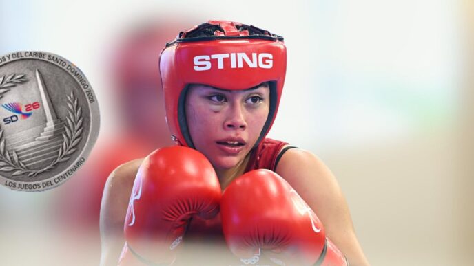 Paula Hernández logra medalla de plata en boxeo en Santo Domingo 2026