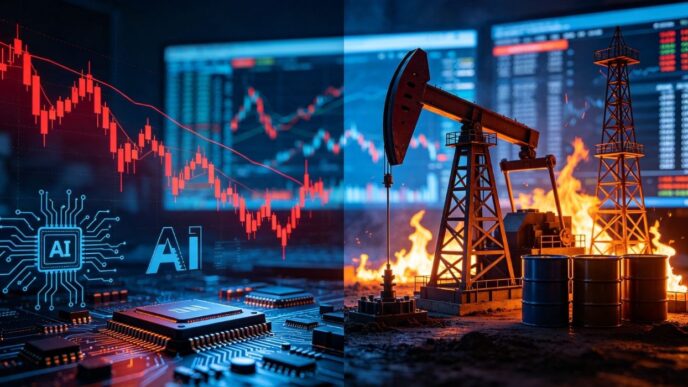 El alza del petróleo y la IA presionan las bolsas en el sector tecnológico