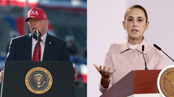 Donald Trump se burla de Claudia Sheinbaum sobre el golfo de América