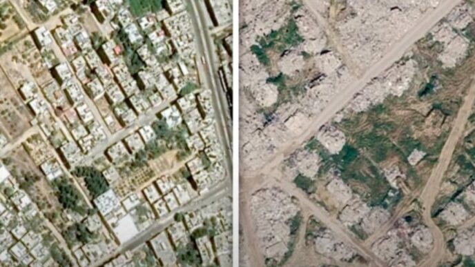 Google Earth muestra la devastación de Gaza con imágenes impactantes